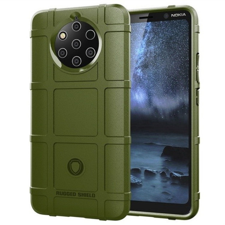 Case Nokia 9 PureView #เคสฝาหลัง Rugged Shield Series Soft Silicone Shock Absorption Matte กันกระแทก