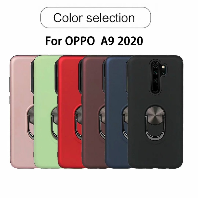 Case OPPO A9 (2020) #เคสแบบฝาหลัง PC + TPU Combo ที่ถอดแยกออกได้พร้อมแหวนสวมนิ้วเป็นขาตั้งได้