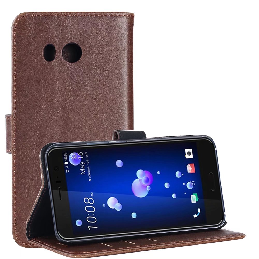 Case HTC U11 หนัง PU #เคสฝาพับแบบกระเป๋าสตางค์สไตล์ย้อนยุคสวยงามทันสมัย