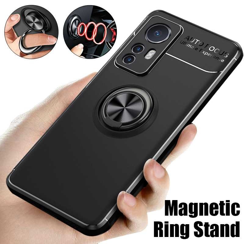 เคส Xiaomi 12 Pro #เคสฝาหลัง TPU Finger Ring Kickstand (แผ่นโลหะแบบ Built-in)