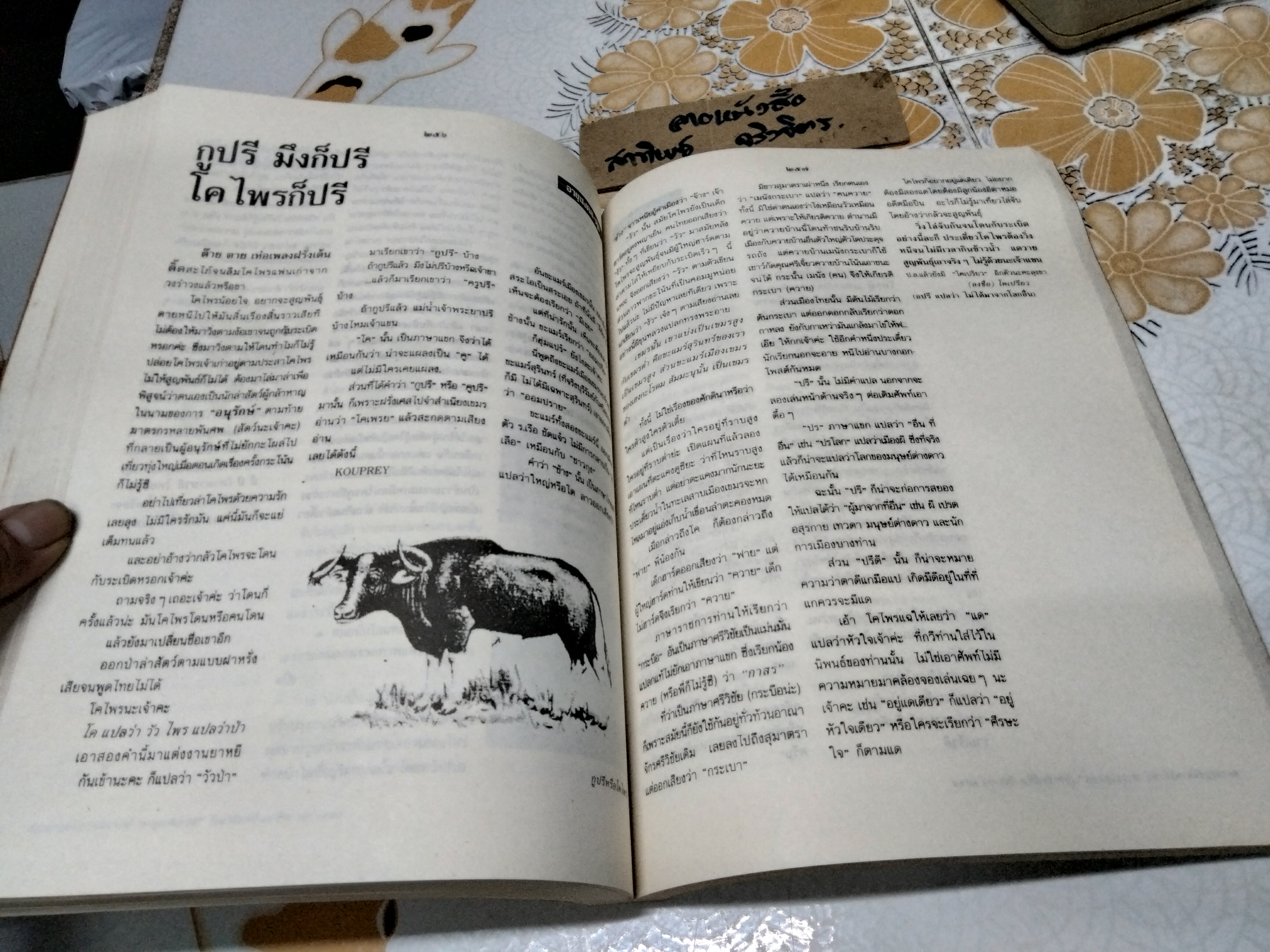 รวมบทความของ ม.ร.ว.อายุมงคล โสณกุล หนังสือมือสอง สภาพโดยรวมดี ปกอ่อน กระดาษปอนด์ 462 หน้า พิมพ์ปี พ.ศ.2531