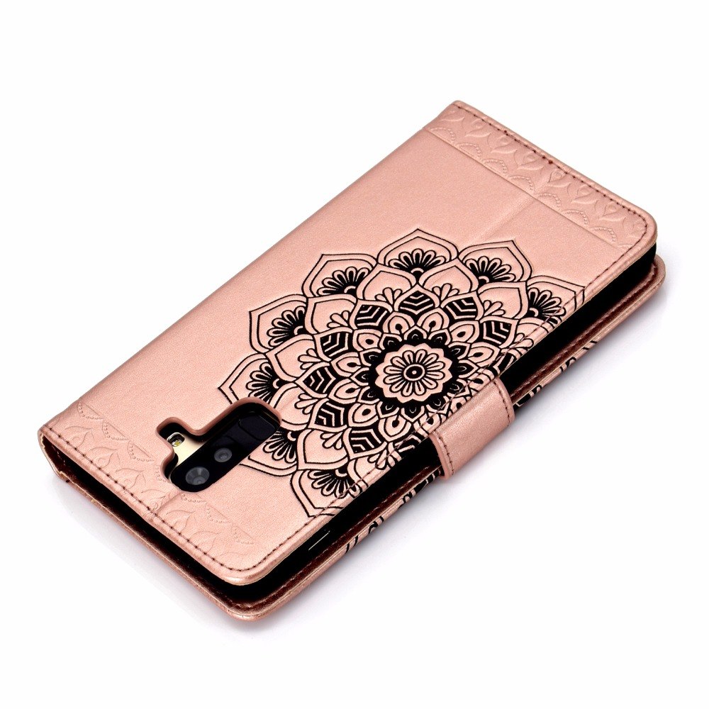 Case Samsung Galaxy A6+ (2018) #เคสฝาพับหนัง PU พิมพ์ลายแมนดาลา