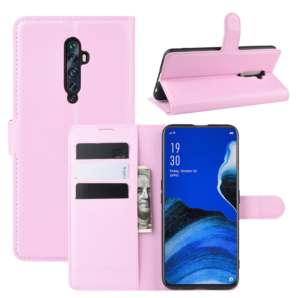 Case OPPO Reno 2F #เคสฝาพับสไตล์กระเป๋าสตางค์หนัง PU ผิวลิ้นจี่สีสันสวยงามทันสมัย