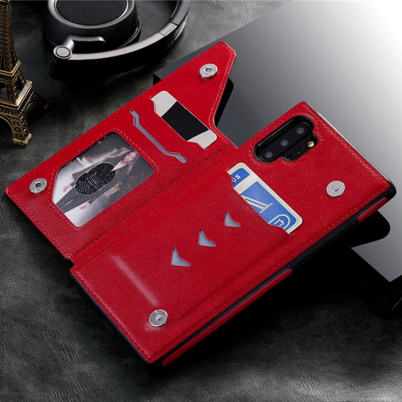 Case Samsung Galaxy Note 10+ #เคสฝาหลัง TPU เคลือบหนัง PU มีที่เก็บบัตร PU Leather Coated TPU Card Holder