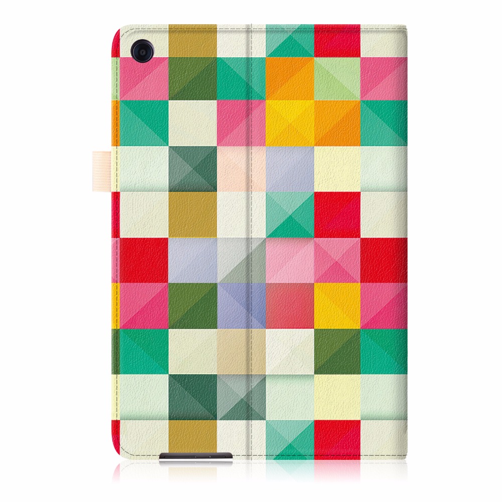 Case Huawei MediaPad M5 Pro 10.8 นิ้ว #เคสฝาพับหนัง PU พิมพ์ลายมีแถบยืดหยุ่นสวมนิ้ว Pattern Printing Pocket Front PU Leather with Elastic Band