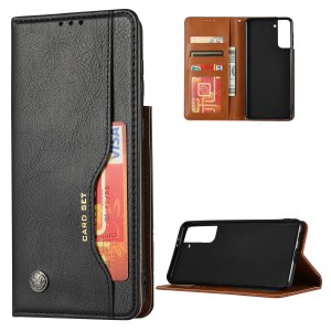 เคส Samsung Galaxy S21+ #เคสฝาพับแบบกระเป๋าสตางค์หนัง PU มีช่องเสียบบัตรคุณภาพดี