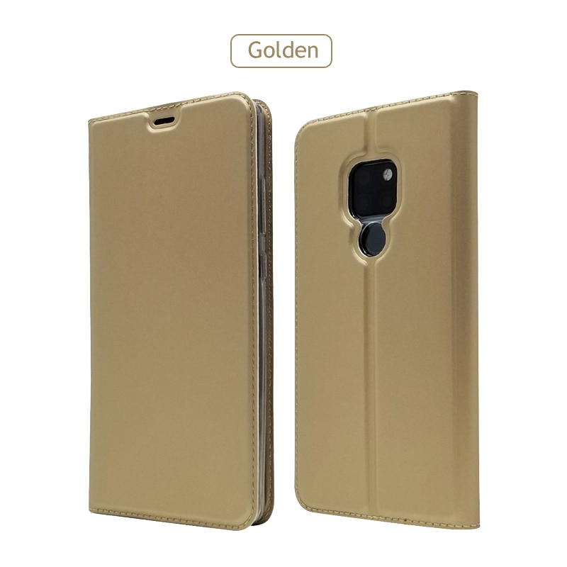 Case Huawei Mate 20 #เคสฝาพับหนัง PU มีช่องเสียบบัตรปิดแม่เหล็ก Magnetic Adsorption Leather Card Holder