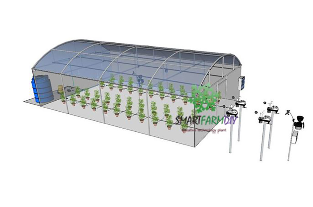 Greenhouse6x15ปลูกพืชพร้อมระบบ สถานีวัดอากาศ