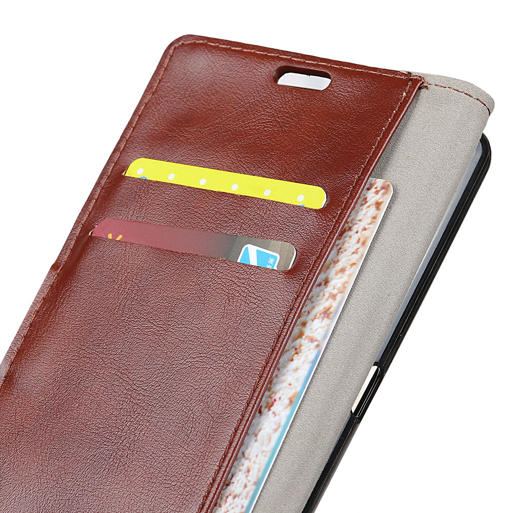 Case OnePlus 6 #เคสฝาพับหนัง PU ผิวหนังม้า Crazy Horse Grain Leather
