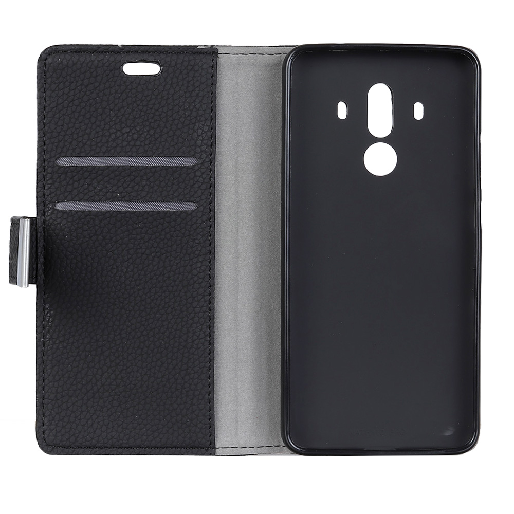 เคส Huawei Mate 10 Pro #เคสฝาพับสไตล์กระเป๋าสตางค์หนัง PU ผิวลิ้นจี่ ปิดแม่เหล็กสีสันสวยงาม