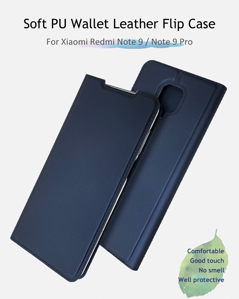 Case Redmi Note 9 Pro/Redmi Note 9S #เคสแบบฝาพับหนัง PU Magnetic Adsorption Stand Leather Card Holder