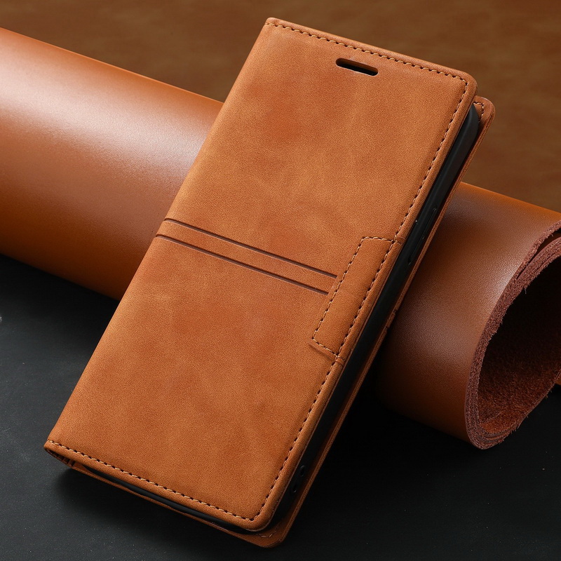 เคส Samsung Galaxy A04s#เคสฝาพับหนัง PU แบบกระเป๋าสตางค์ Retro Matte Leather Wallet