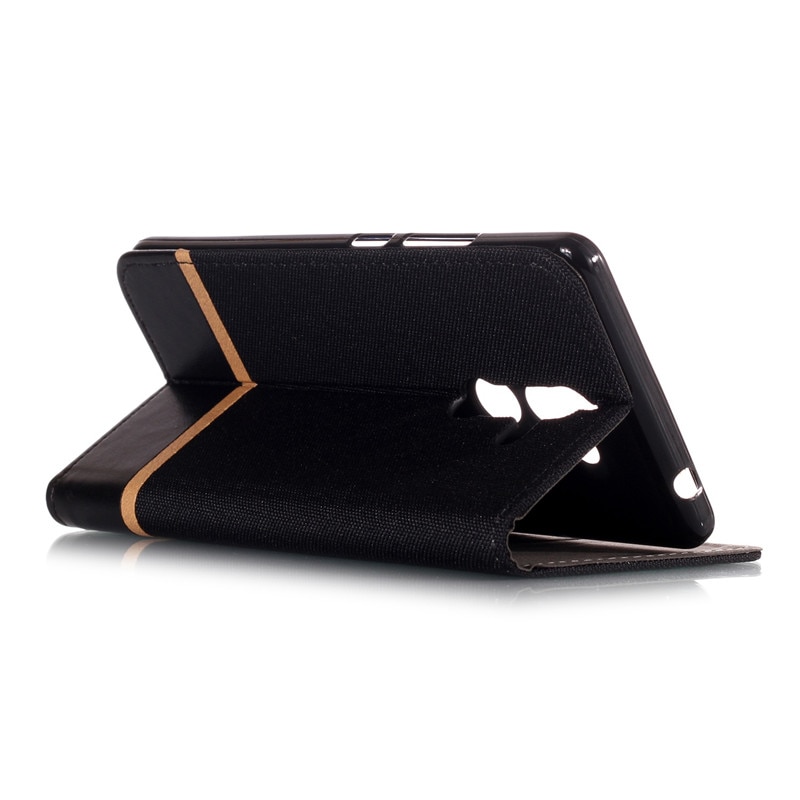 เคส Nokia 7 plus #เคสฝาพับหนัง PU ผิวเคลือบ Cloth Texture Splicing PU Leather