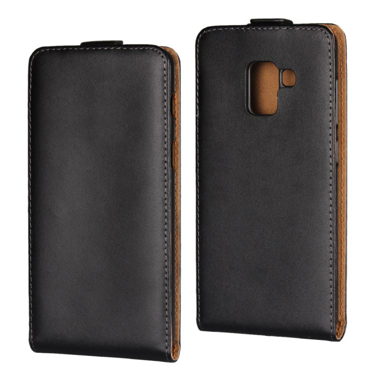 Case Samsung Galaxy A8 2018 #เคสฝาพับหนังแยกแนวตั้งสวยงามทันสมัย