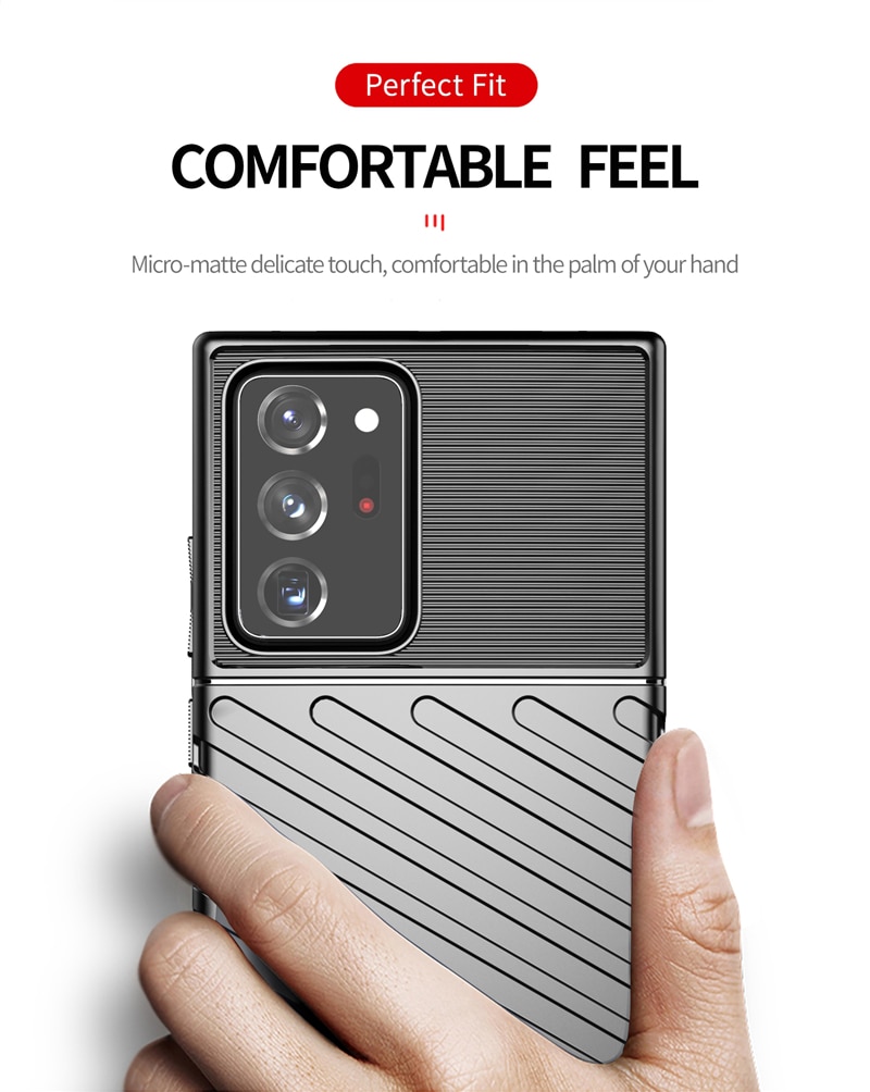 Case Samsung Galaxy Note 20 Ultra / Note 20 Ultra 5G #เคสฝาหลัง TPU อ่อน Thunder Series Twill Texture Soft TPU