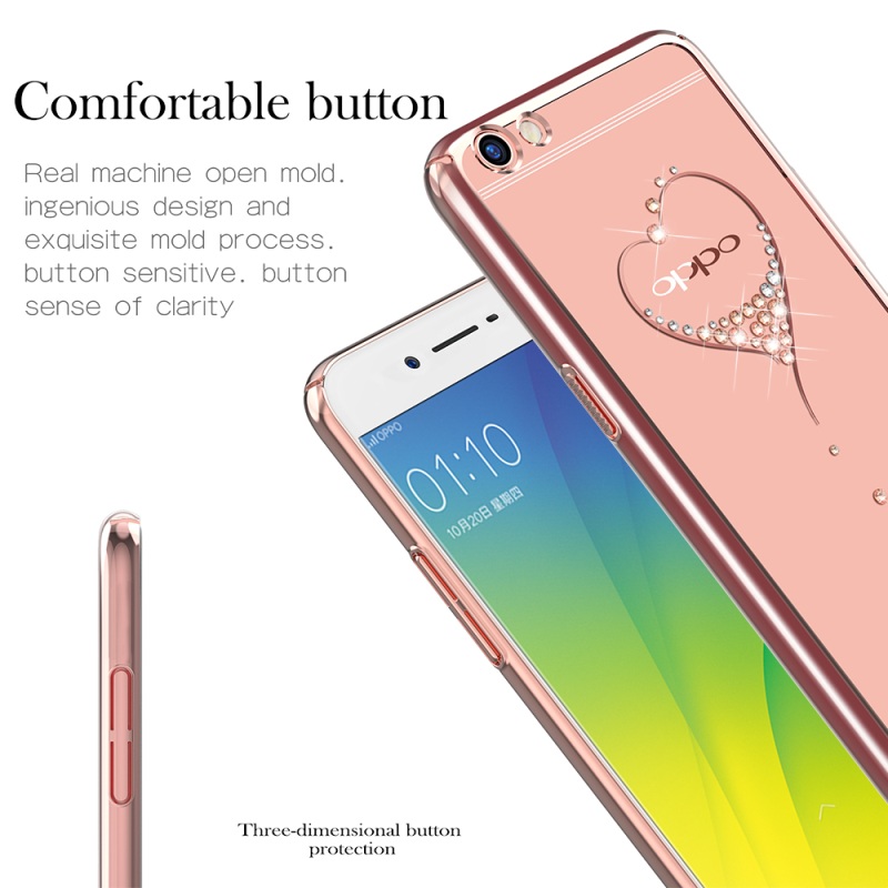 เคส Oppo R9s Plus รูปแบบสีสันสดใสประดับด้วยคริสตัลคุณภาพดี สวยงามทันสมัย
