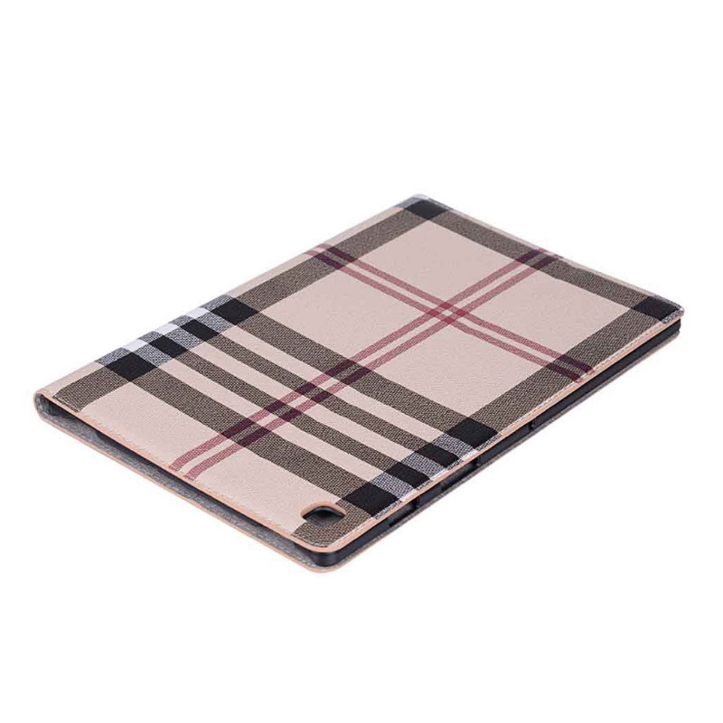 Case Samsung Galaxy Tab A 8.0 (2019) SM-P200 P205 #เคสฝาพับกระเป๋าสตางค์หนัง PU รูปแบบลายสก็อต