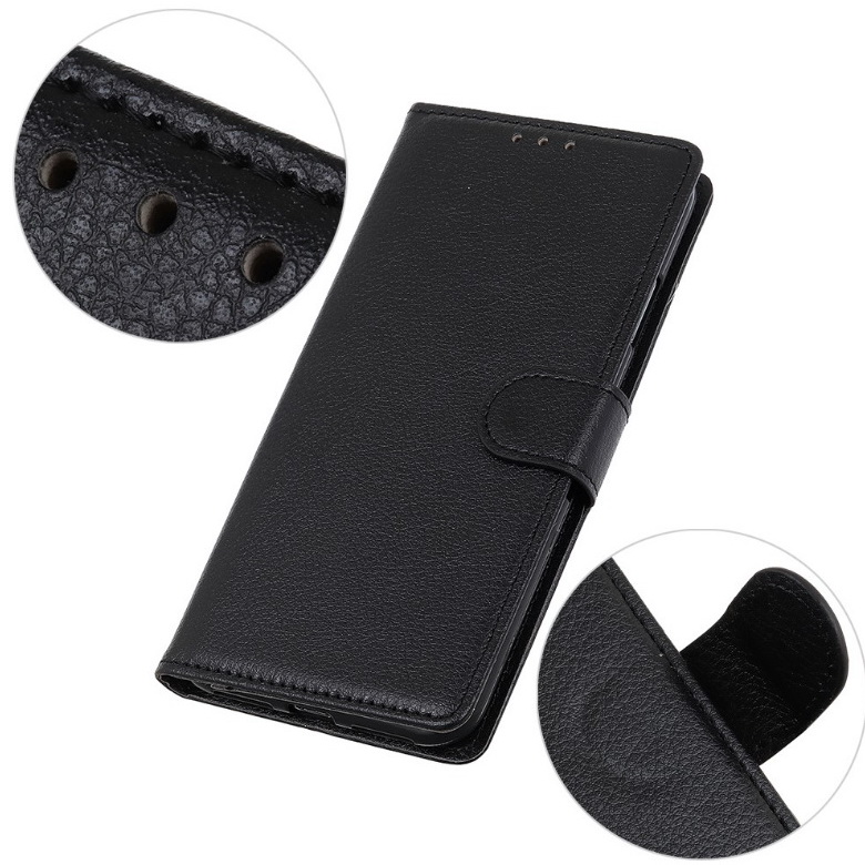 Case OPPO Reno 4 4G #เคสฝาพับสไตล์กระเป๋าสตางค์หนัง PU ผิวลิ้นจี่