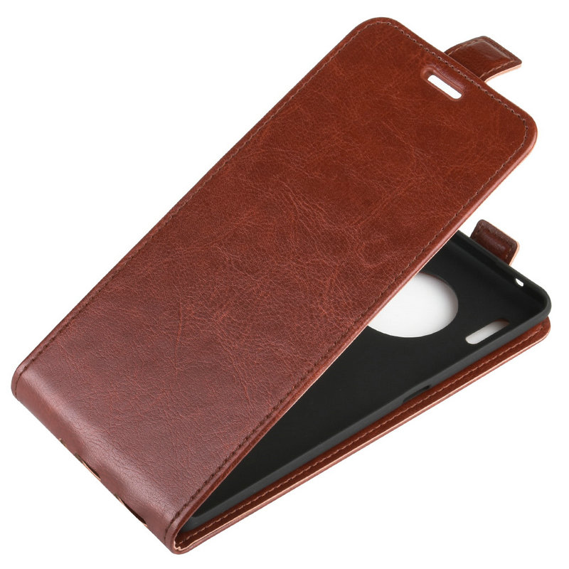 เคส Huawei Mate 30 Pro #เคสฝาพับแนวตั้งหนัง PU ผิวหนังม้า Crazy Horse Skin Leather