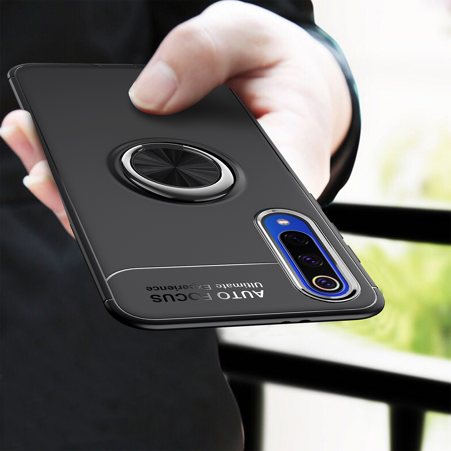 เคส Xiaomi Mi 9 SE #เคสฝาหลัง LENUO Metal Ring Bracket TPU (แผ่นโลหะแบบ Built-in)