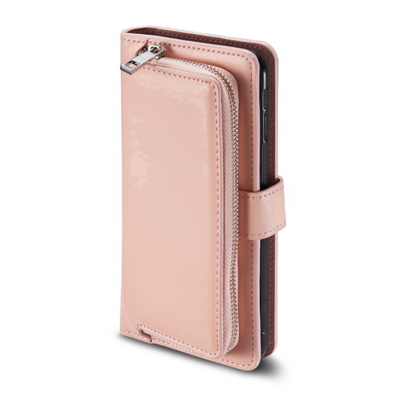 Case Samsung Galaxy S9+#เคสหนังฝาพับสไตล์กระเป๋าสตางค์มีช่องซิบ PU Wallet Split Leather 2 in 1 Card Slot + Money slot + Magnetic Separable Shell