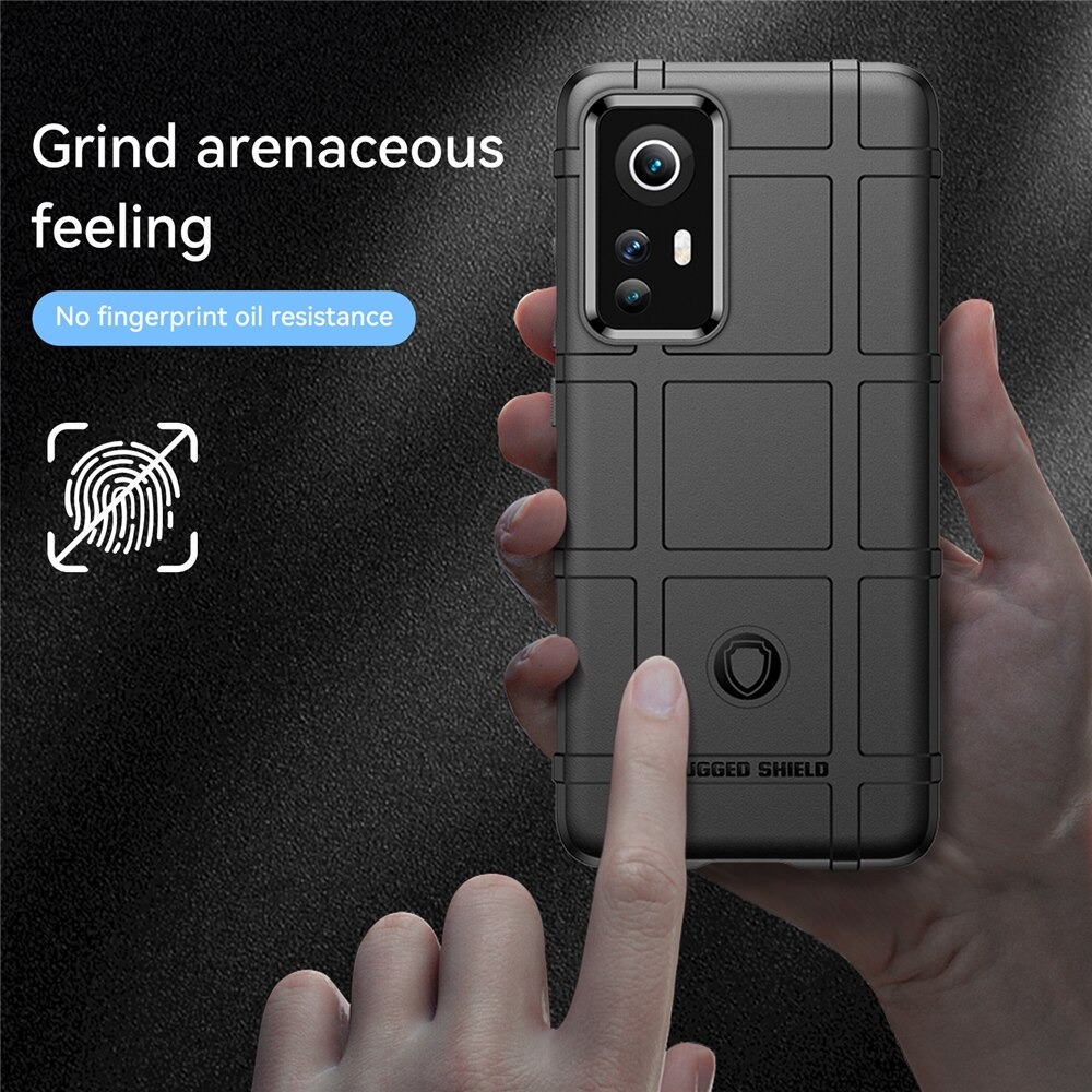 เคส Xiaomi 12 Pro #เคสฝาหลัง Rugged Shield Series Soft Silicone Shock Absorption Matte กันกระแทก