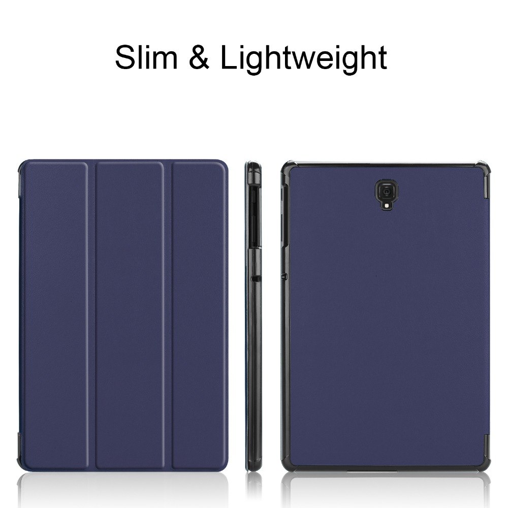 เคส Samsung Galaxy Tab S4 10.5 T830 T835 T837 #เคสฝาพับแบบ 3 พับ Tri-fold PU Leather Auto-wake / Sleep Stand Smart Tablet