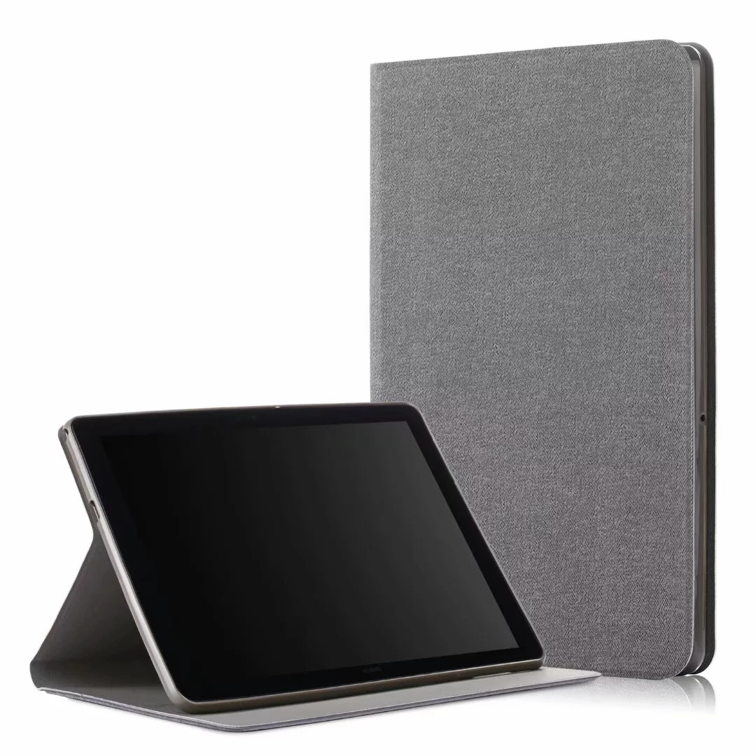 Case Huawei MediaPad T5 10 #เคสฝาพับผิวเคลือบ Cloth Coated Leather Stand Flip เคสคุณภาพดีราคาถุก