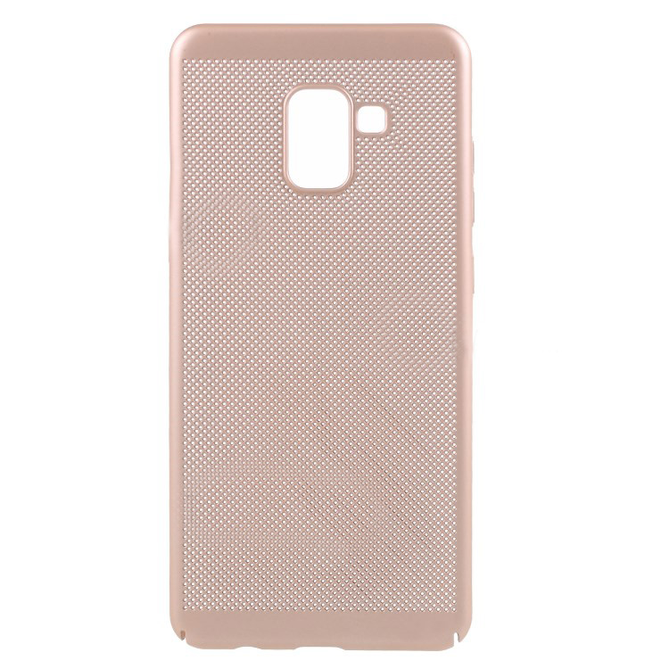 เคส Samsung Galaxy A8+ (2018) #เคสฝาหลังพลาสติกรูตะแกรงช่วยระบายความร้อน Hollow Mesh PC Shell