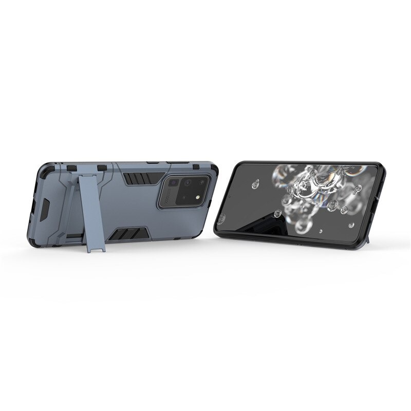 เคส Samsung Galaxy S20 Ultra / S20 Ultra 5G #เคสฝาหลังพลาสติก ไฮบริด TPU + Kickstand