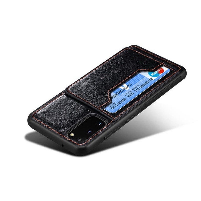 Case Samsung Galaxy S20 FE / S20 FE 5G #เคสฝาหลัง TPU เคลือบหนัง PU Crazy Horse Leather Coated PC + TPU Hybrid