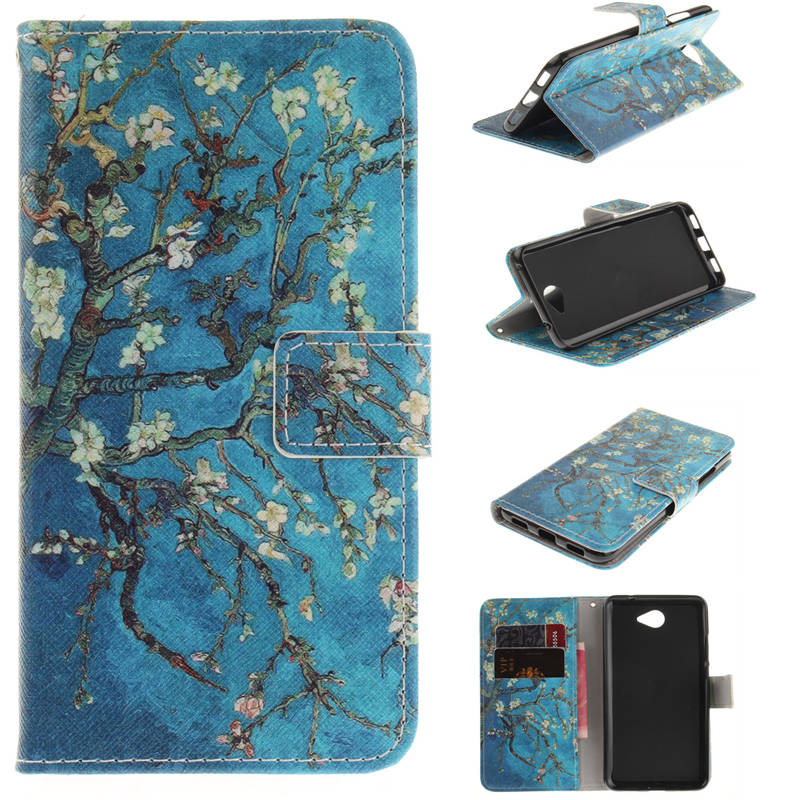เคส Huawei Y7 #เคสฝาพับหนังPU พิมพ์ลายปิดแม่เหล็กพับตั้งได้ลวดลายสวยงาม
