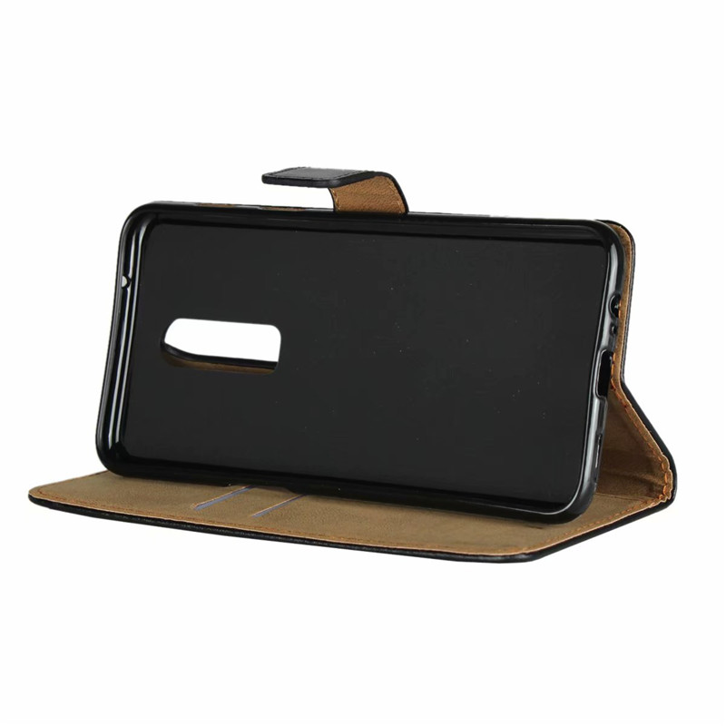 Case OnePlus 6 #เคสฝาพับหนังแยกแบบกระเป๋าสตางค์แถบปิดแม่เหล็ก