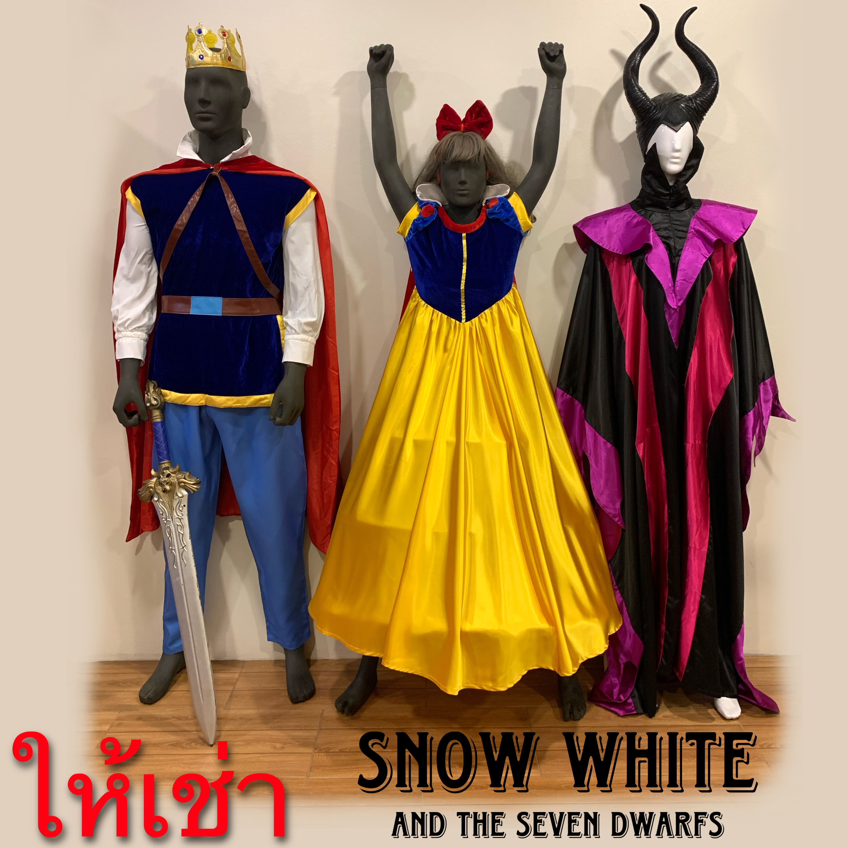 ให้เช่าชุดแฟนซีคอสเพลย์ผู้ใหญ่ เจ้าหญิงเจ้าชายดีสนีย์ Snow White and the Seven Dwarfs