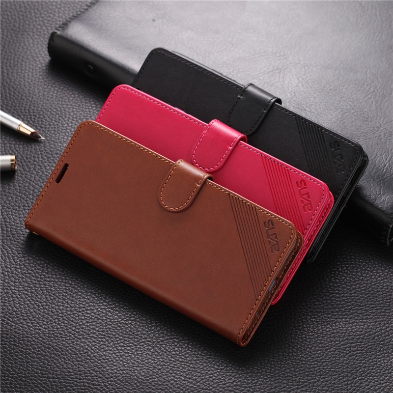 Case Huawei P40 #เคสฝาพับหนัง PU มีช่องใส่บัตร AZNS Wallet Leather Stand Phone Cover