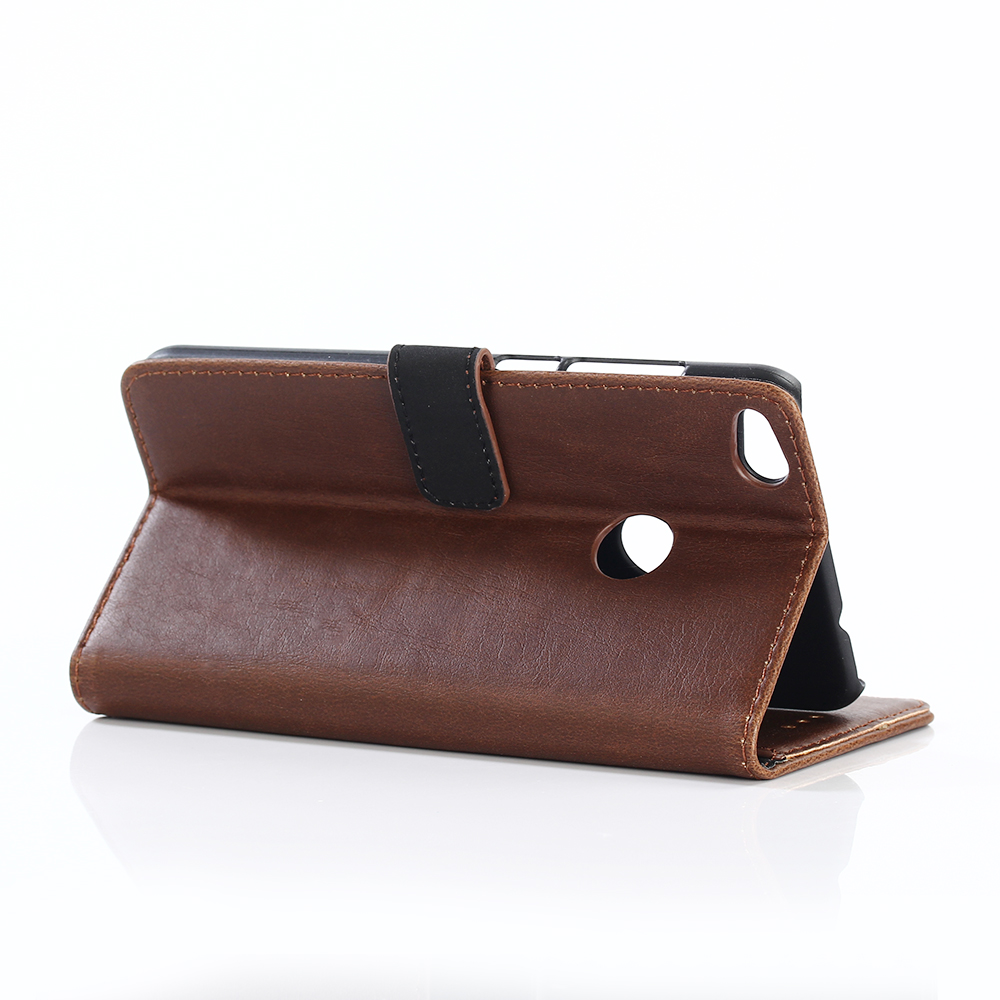 Case Huawei P9 Lite #เคสหนังฝาพับสไตล์ย้อนยุค Retro Style Leather Stand Card Slots Case