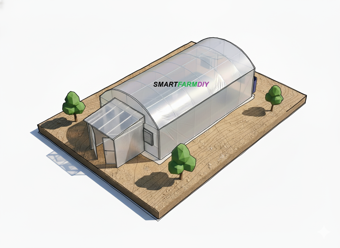 รับออกแบบผังฟาร์มโรงเรือนปลูกพืช แบบ City Future Farming (AI Generative Farming#21)