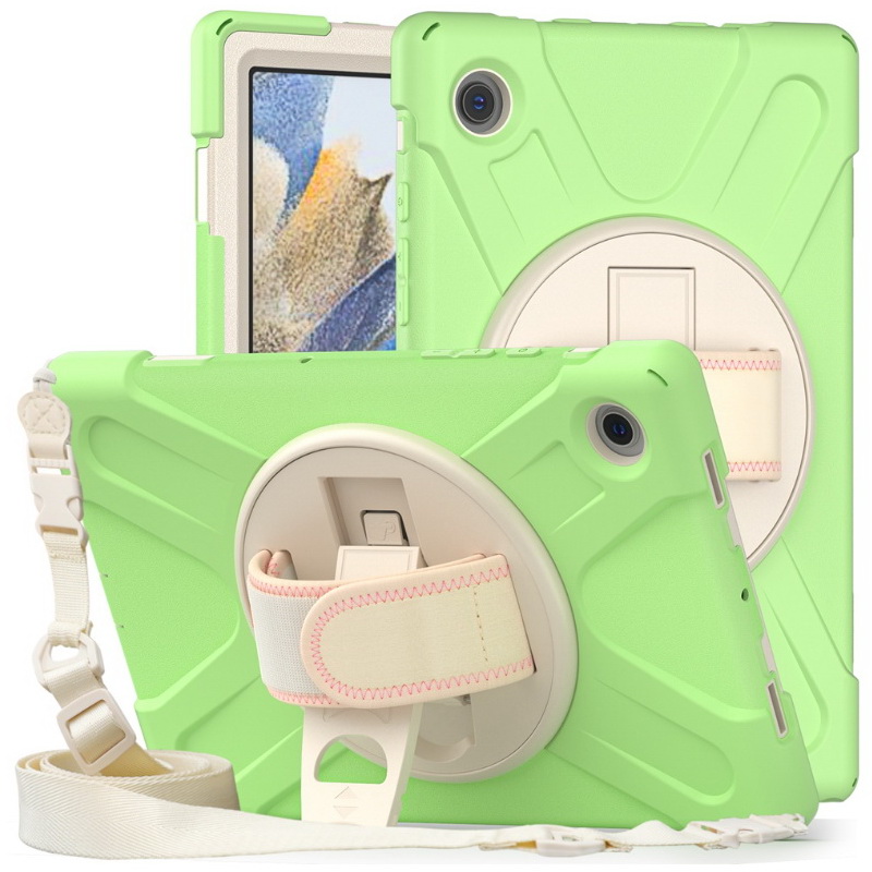 เคส Samsung Galaxy Tab S8+ 5G 12.4" #เคสฝาหลังกันกระแทกมีที่สวมมือพร้อมสายคล้องไหล่