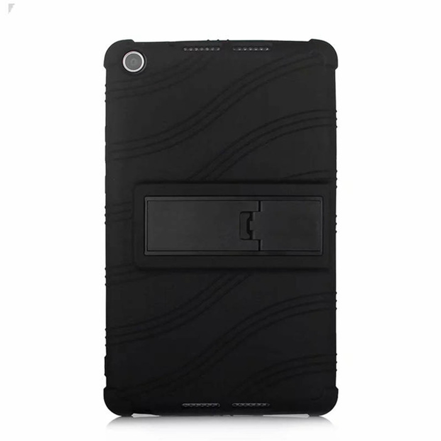 เคส Huawei MediaPad M5 lite 8 #เคสฝาหลังซิลิโคนนิ่มมีขาตั้ง Soft Silicone Case Back Cover with Stand