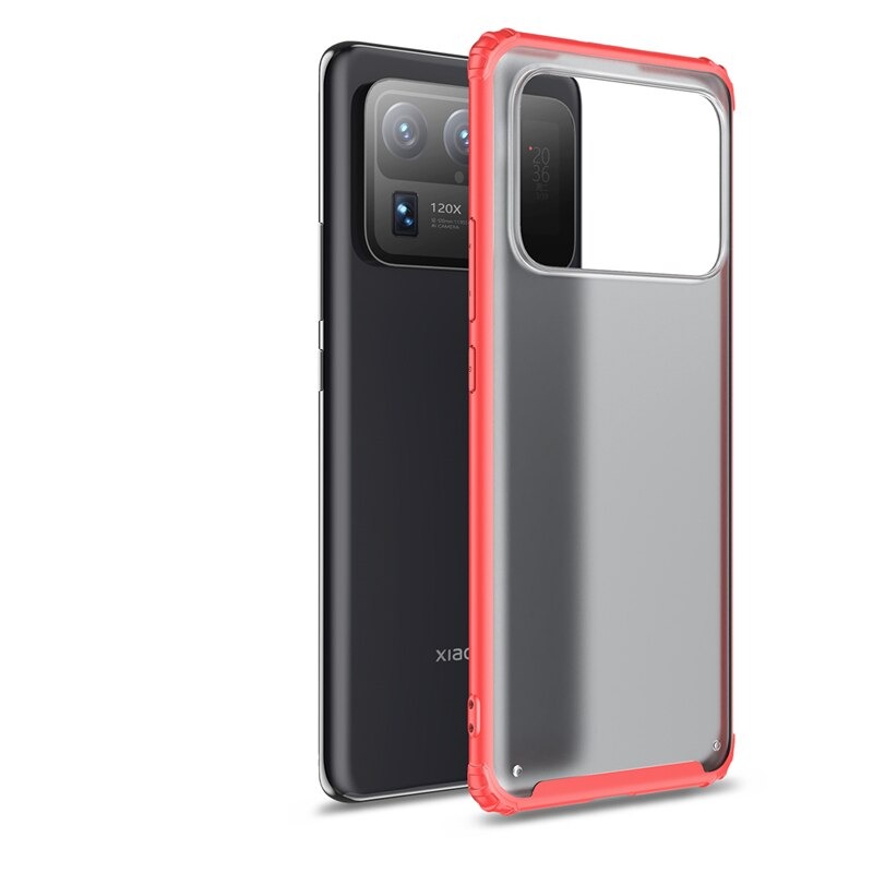 Case Xiaomi Mi 11 Ultra #เคสฝาหลังโปร่งแสงสีขุ่นขอบทึบ +TPU Hybrid Case