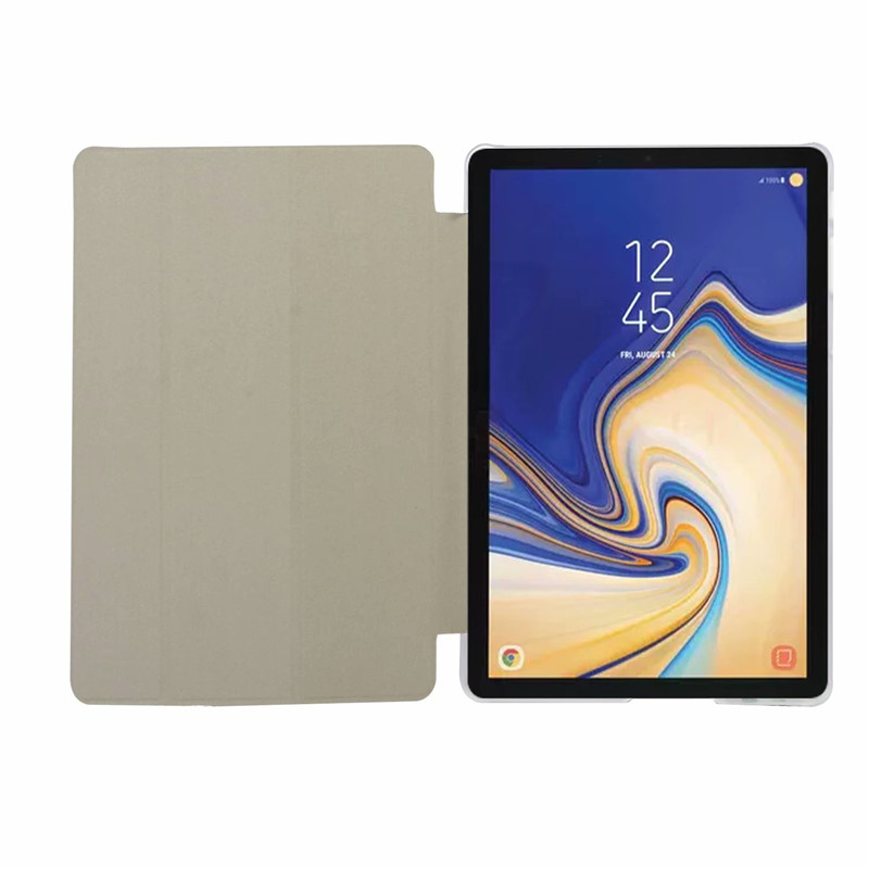 เคส Samsung Galaxy Tab S4 10.5 T830 / T835 #เคสฝาพับพื้นผิวลายผ้าไหมแบบ 3 พับ