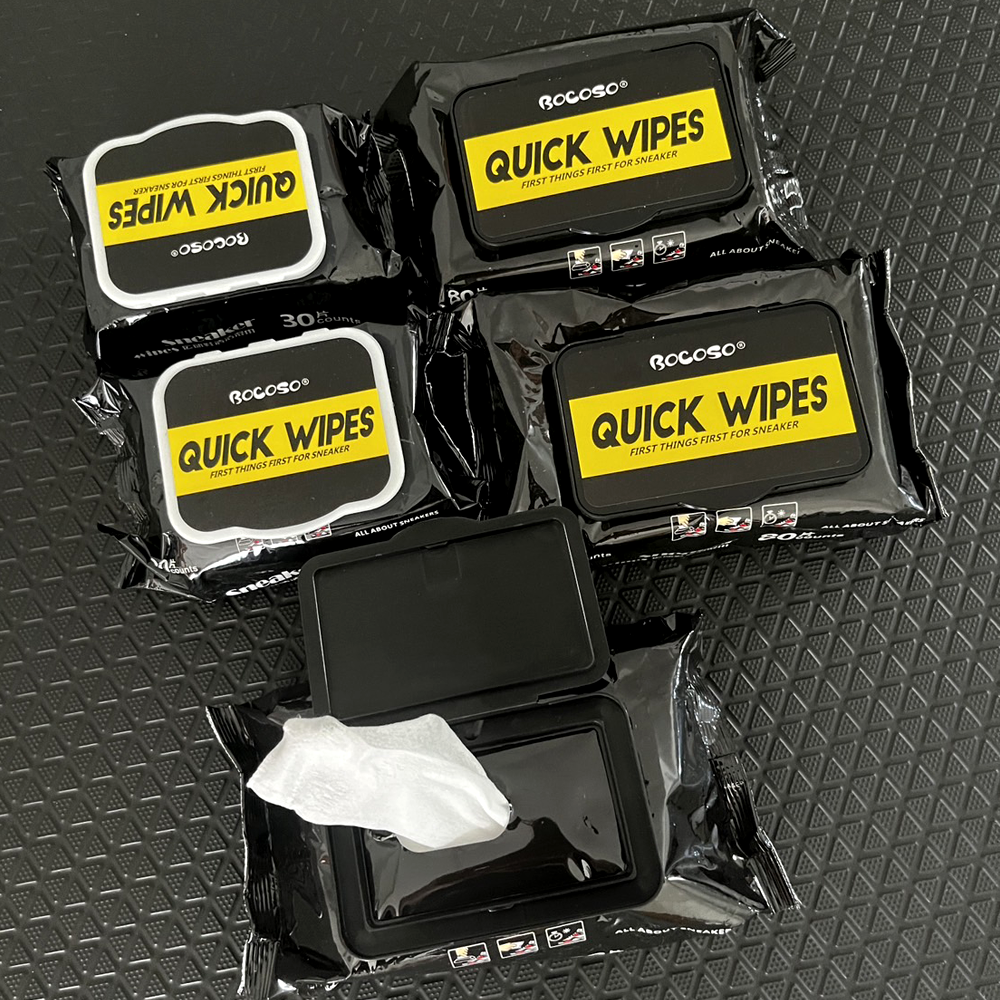 แผ่นเช็ดรองเท้า ผ้าเช็ดรองเท้า ผ้าเปียกทำความสะอาดรองเท้า 30 แผ่น , 80 แผ่น (J5)