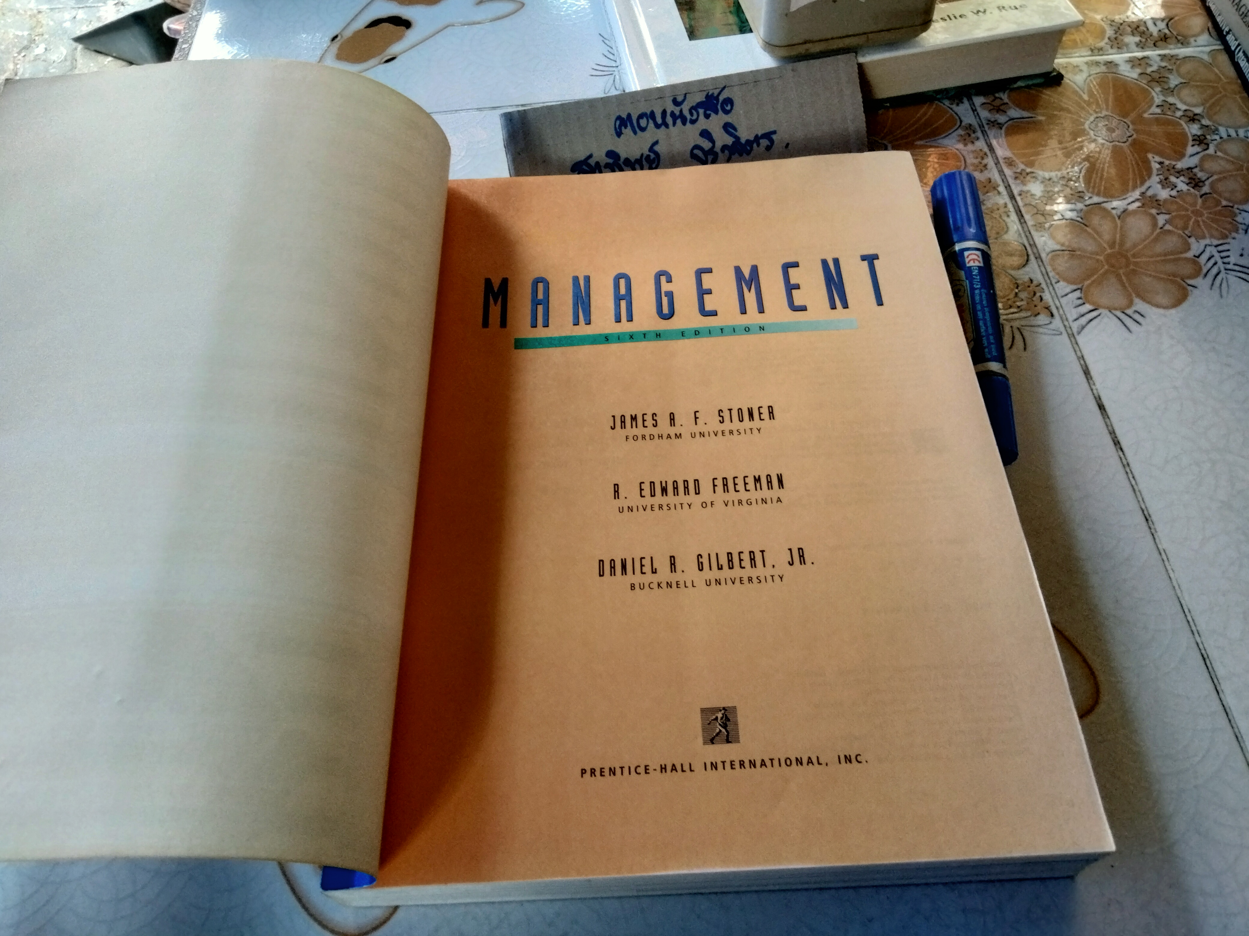 MANAGEMENT 6th edition, James A. F. Stoner