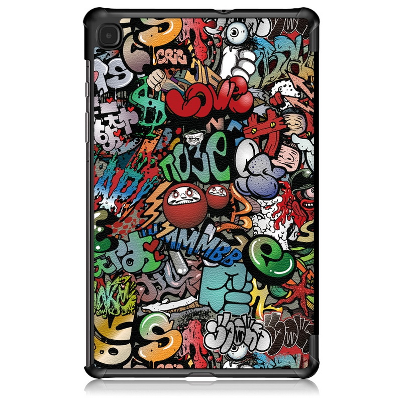 Case Samsung Galaxy Tab S6 Lite 10.4 SM-P610 P615 P617 #เคสฝาพับ 3 พับพิมพ์ลาย Pattern Printing PU Leather Tri-fold Stand