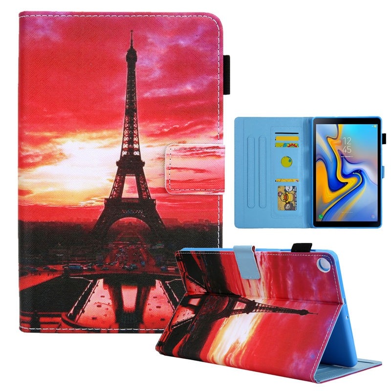 เคส Samsung Galaxy Tab A7 Lite 8.7" (T220,T225) #เคสฝาพับหนัง PU พิมพ์ลาย Pattern Printing Stand Leather