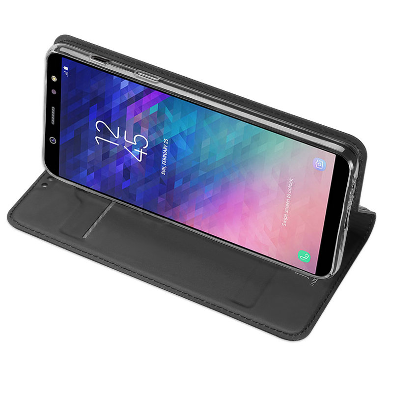 เคส Samsung Galaxy A6 (2018) #เคสฝาพับ Skin Pro Series Auto-absorbed Card Holder Leather คุณภาพดี