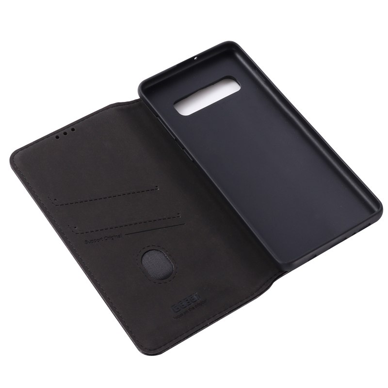 Case Samsung Galaxy S10 Plus #เคสฝาพับ GEBEI Kala Series Crazy Horse Leather คุณภาพดีราคาเบาๆสบายกระเป๋า