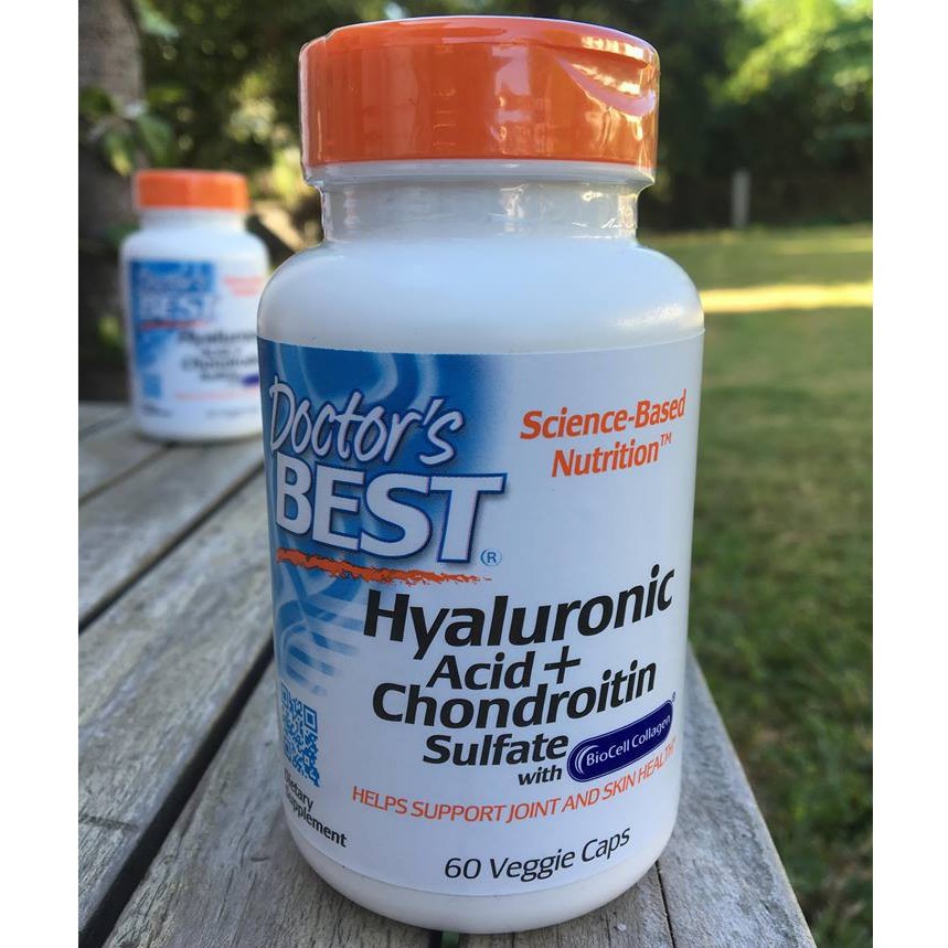 (Pre Order) Doctor's Best® Hyaluronic Acid + Chondroitin Sulfate with BioCell Collagen 60 Veggie Caps ไฮยาลูโรนิค