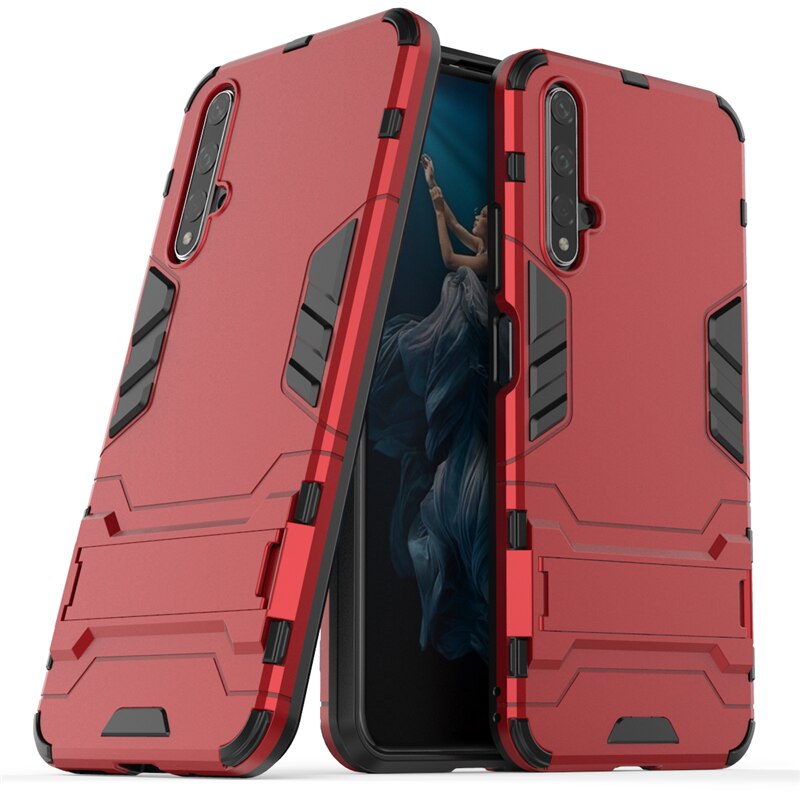 เคส Huawei Nova 5T #เคสฝาหลังพลาสติก ไฮบริด TPU + Kickstand (สินค้าพร้อมส่ง)