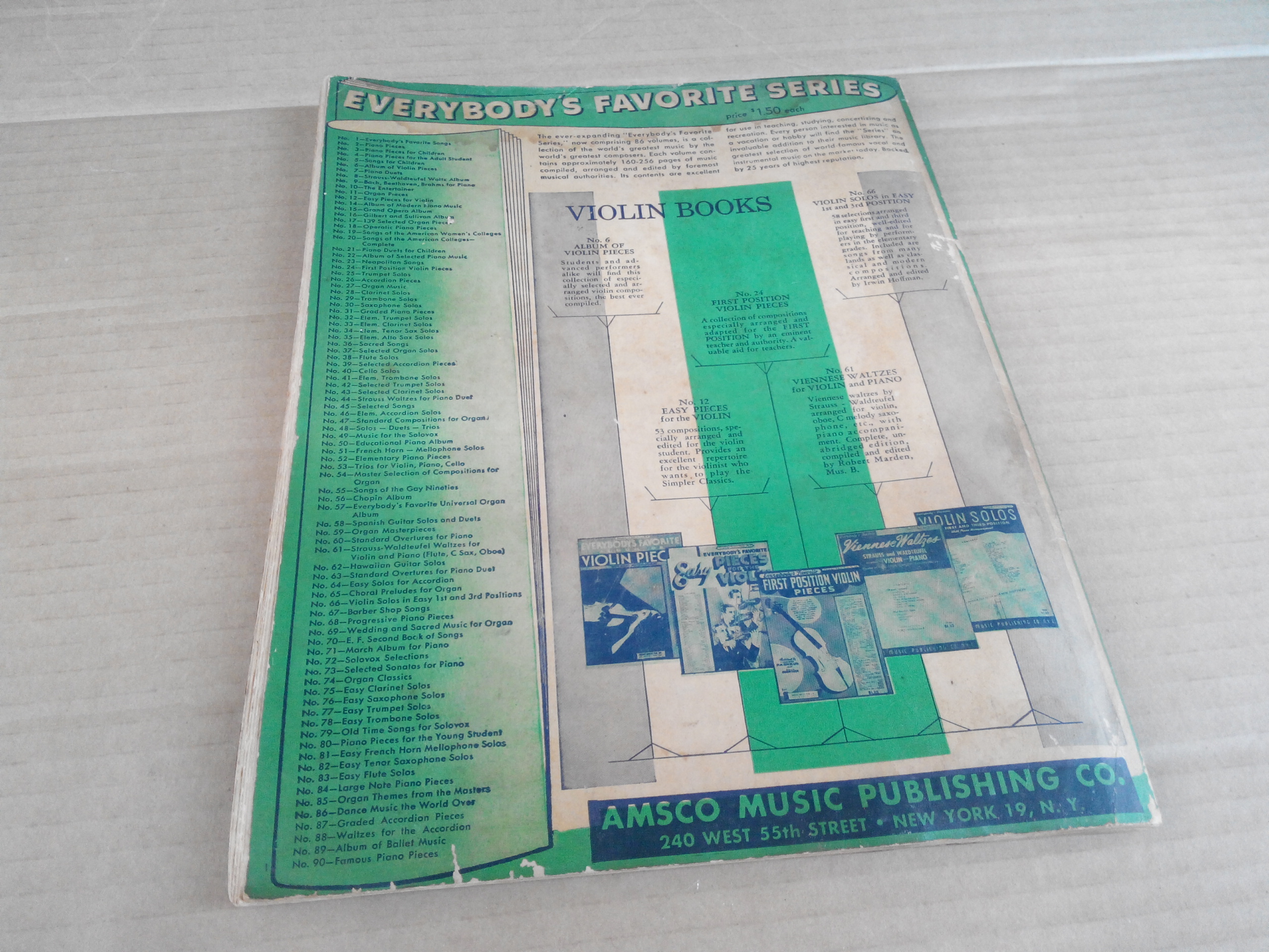 First Position Violin Pieces (Everybody's Favorite Series, No. 24)